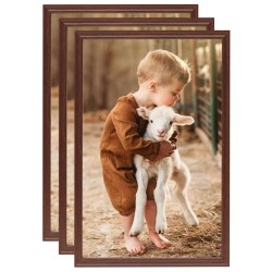 vidaXL Bilderrahmen Collage 3 Stk. für Wand Tisch Braun 70x90 cm MDF
