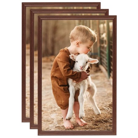 vidaXL Bilderrahmen Collage 3 Stk. für Wand Tisch Braun 70x90 cm MDF
