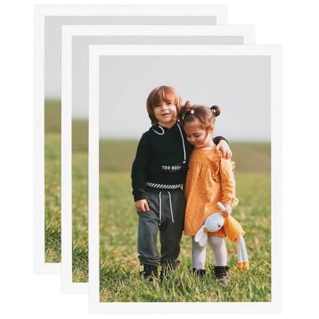 vidaXL Bilderrahmen Collage 3 Stk. für Wand Tisch Weiß 59,4x84 cm MDF