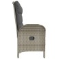 vidaXL Gartenbank mit Liegefunktion und Kissen 107 cm Poly Rattan Grau vidaXL Gartenbank mit Liegefunktion und Kissen 107 cm Poly Rattan Grau