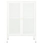 vidaXL Sideboard Weiß 75x35x105 cm Stahl und Glas vidaXL Sideboard Weiß 75x35x105 cm Stahl und Glas
