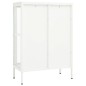 vidaXL Sideboard Weiß 75x35x105 cm Stahl und Glas vidaXL Sideboard Weiß 75x35x105 cm Stahl und Glas