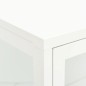 vidaXL Sideboard Weiß 75x35x105 cm Stahl und Glas vidaXL Sideboard Weiß 75x35x105 cm Stahl und Glas