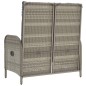 vidaXL Gartenbank mit Liegefunktion und Kissen 107 cm Poly Rattan Grau vidaXL Gartenbank mit Liegefunktion und Kissen 107 cm Poly Rattan Grau