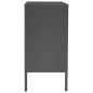 vidaXL Sideboard Anthrazit 75x35x70 cm Stahl und Hartglas vidaXL Sideboard Anthrazit 75x35x70 cm Stahl und Hartglas