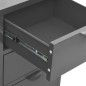 vidaXL Sideboard Anthrazit 75x35x70 cm Stahl und Hartglas vidaXL Sideboard Anthrazit 75x35x70 cm Stahl und Hartglas