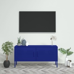 vidaXL TV-Schrank Marineblau 105x35x50 cm Stahl    