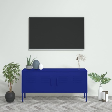 vidaXL TV-Schrank Marineblau 105x35x50 cm Stahl    