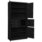 vidaXL Büroschrank Schwarz 90x40x180 cm Stahl vidaXL Büroschrank Schwarz 90x40x180 cm Stahl