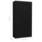 vidaXL Büroschrank Schwarz 90x40x180 cm Stahl vidaXL Büroschrank Schwarz 90x40x180 cm Stahl