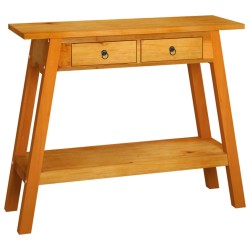 vidaXL Konsolentisch mit Schubladen 90x30x75 cm Massivholz Mahagoni
