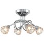 vidaXL Deckenleuchte mit Glasschirmen für 4 G9 LED-Leuchtmittel vidaXL Deckenleuchte mit Glasschirmen für 4 G9 LED-Leuchtmittel