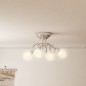 vidaXL Deckenleuchte mit Glasschirmen für 4 G9 LED-Leuchtmittel vidaXL Deckenleuchte mit Glasschirmen für 4 G9 LED-Leuchtmittel