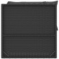 vidaXL 3-tlg. Garten-Lounge-Set mit Kissen Schwarz Poly Rattan vidaXL 3-tlg. Garten-Lounge-Set mit Kissen Schwarz Poly Rattan