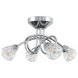 vidaXL Deckenleuchte mit Glasschirmen für 4 G9 LED-Leuchtmittel vidaXL Deckenleuchte mit Glasschirmen für 4 G9 LED-Leuchtmittel