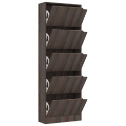 vidaXL Schuhschrank mit 5 Türen Grau Sonoma-Eiche 59x24x167 cm