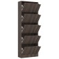 vidaXL Schuhschrank mit 5 Türen Grau Sonoma-Eiche 59x24x167 cm vidaXL Schuhschrank mit 5 Türen Grau Sonoma-Eiche 59x24x167 cm