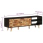 vidaXL TV-Schrank 140x30x45 cm Rohes Mangoholz und Massivholz Akazie vidaXL TV-Schrank 140x30x45 cm Rohes Mangoholz und Massivholz Akazie