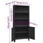 vidaXL Bücherregal im Industrie-Stil Anthrazit 80x32x180 cm Stahl vidaXL Bücherregal im Industrie-Stil Anthrazit 80x32x180 cm Stahl