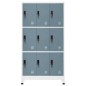 vidaXL Schließfachschrank Hellgrau und Dunkelgrau 90x45x180 cm Stahl vidaXL Schließfachschrank Hellgrau und Dunkelgrau 90x45x180 cm Stahl