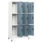 vidaXL Schließfachschrank Hellgrau und Dunkelgrau 90x45x180 cm Stahl vidaXL Schließfachschrank Hellgrau und Dunkelgrau 90x45x180 cm Stahl