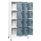 vidaXL Schließfachschrank Hellgrau und Dunkelgrau 90x45x180 cm Stahl vidaXL Schließfachschrank Hellgrau und Dunkelgrau 90x45x180 cm Stahl