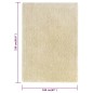 vidaXL Shaggy-Teppich Hochflor Beige 160x230 cm 50 mm vidaXL Shaggy-Teppich Hochflor Beige 160x230 cm 50 mm
