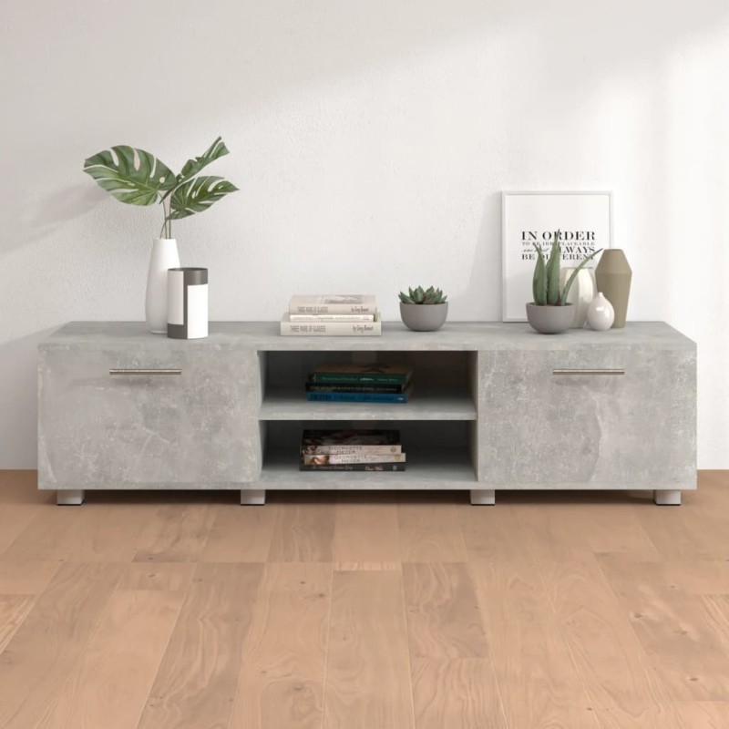vidaXL TV-Schrank Betongrau 140x40x35 cm Holzwerkstoff vidaXL TV-Schrank Betongrau 140x40x35 cm Holzwerkstoff