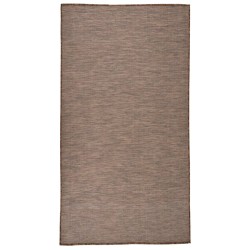 vidaXL Outdoor-Teppich Flachgewebe 80x150 cm Braun