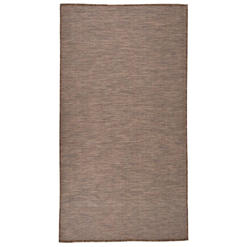 vidaXL Outdoor-Teppich Flachgewebe 80x150 cm Braun vidaXL Outdoor-Teppich Flachgewebe 80x150 cm Braun