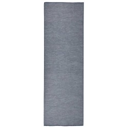 vidaXL Outdoor-Teppich Flachgewebe 80x250 cm Blau