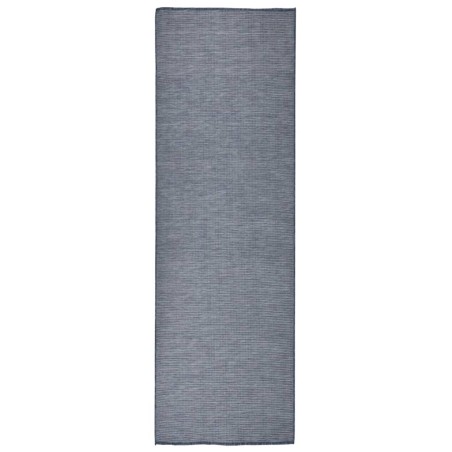 vidaXL Outdoor-Teppich Flachgewebe 80x250 cm Blau