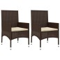 4-tlg. Garten-Lounge-Set mit Kissen Braun Poly Rattan 4-tlg. Garten-Lounge-Set mit Kissen Braun Poly Rattan
