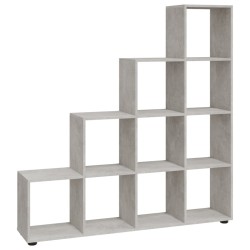 vidaXL Treppenregal Betongrau 142 cm Holzwerkstoff