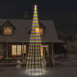 vidaXL LED-Weihnachtsbaum für Fahnenmast Mehrfarbig 1134 LEDs 800 cm