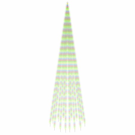 vidaXL LED-Weihnachtsbaum für Fahnenmast Mehrfarbig 1134 LEDs 800 cm