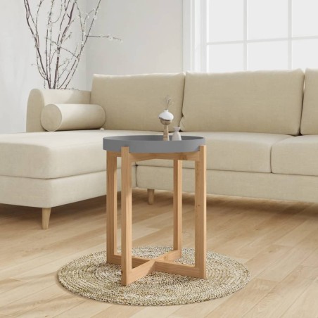 vidaXL Couchtisch Grau 41x41x48,5 cm Holzwerkstoff & Massivholz Kiefer