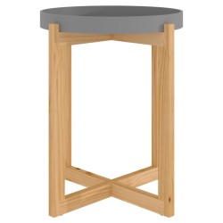 vidaXL Couchtisch Grau 41x41x48,5 cm Holzwerkstoff & Massivholz Kiefer