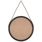 vidaXL Wandspiegel mit Riemen Schwarz Ø 45 cm vidaXL Wandspiegel mit Riemen Schwarz Ø 45 cm
