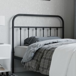 vidaXL Kopfteil Metall Schwarz 107 cm