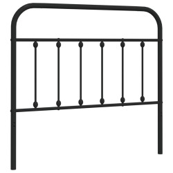 vidaXL Kopfteil Metall Schwarz 107 cm