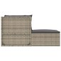 5-tlg. Garten-Lounge-Set mit Kissen Grau Poly Rattan 5-tlg. Garten-Lounge-Set mit Kissen Grau Poly Rattan