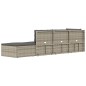 5-tlg. Garten-Lounge-Set mit Kissen Grau Poly Rattan 5-tlg. Garten-Lounge-Set mit Kissen Grau Poly Rattan