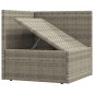 5-tlg. Garten-Lounge-Set mit Kissen Grau Poly Rattan 5-tlg. Garten-Lounge-Set mit Kissen Grau Poly Rattan