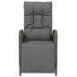 vidaXL Garten-Relaxsessel mit Kissen 2 Stk. Poly Rattan Grau vidaXL Garten-Relaxsessel mit Kissen 2 Stk. Poly Rattan Grau