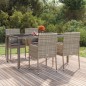 Gartenstühle mit Kissen 4 Stk. Poly Rattan Grau Gartenstühle mit Kissen 4 Stk. Poly Rattan Grau