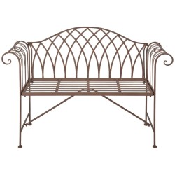 Esschert Design Gartenbank aus Metall im Altenglischen Stil MF009