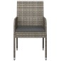 Gartenstühle mit Kissen 4 Stk. Poly Rattan Grau Gartenstühle mit Kissen 4 Stk. Poly Rattan Grau