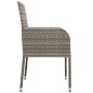 Gartenstühle mit Kissen 4 Stk. Poly Rattan Grau Gartenstühle mit Kissen 4 Stk. Poly Rattan Grau