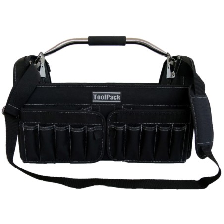 Toolpack Tragbare Werkzeugtasche Brisk Schwarz 49 x 30 x 37 cm 360.114